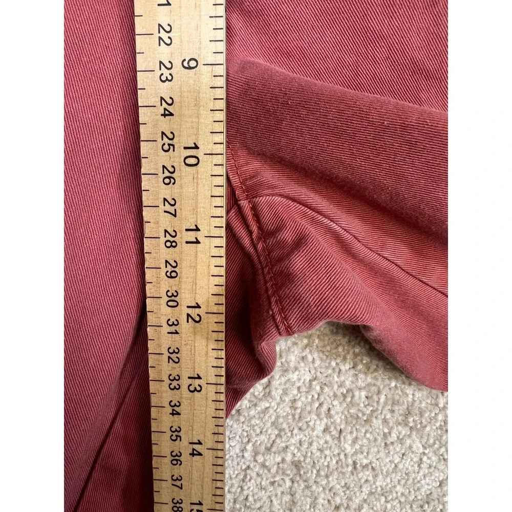 J. Crew Mens Red Chino Pants Straight Fit Casual Cotton‎ Size 34x32